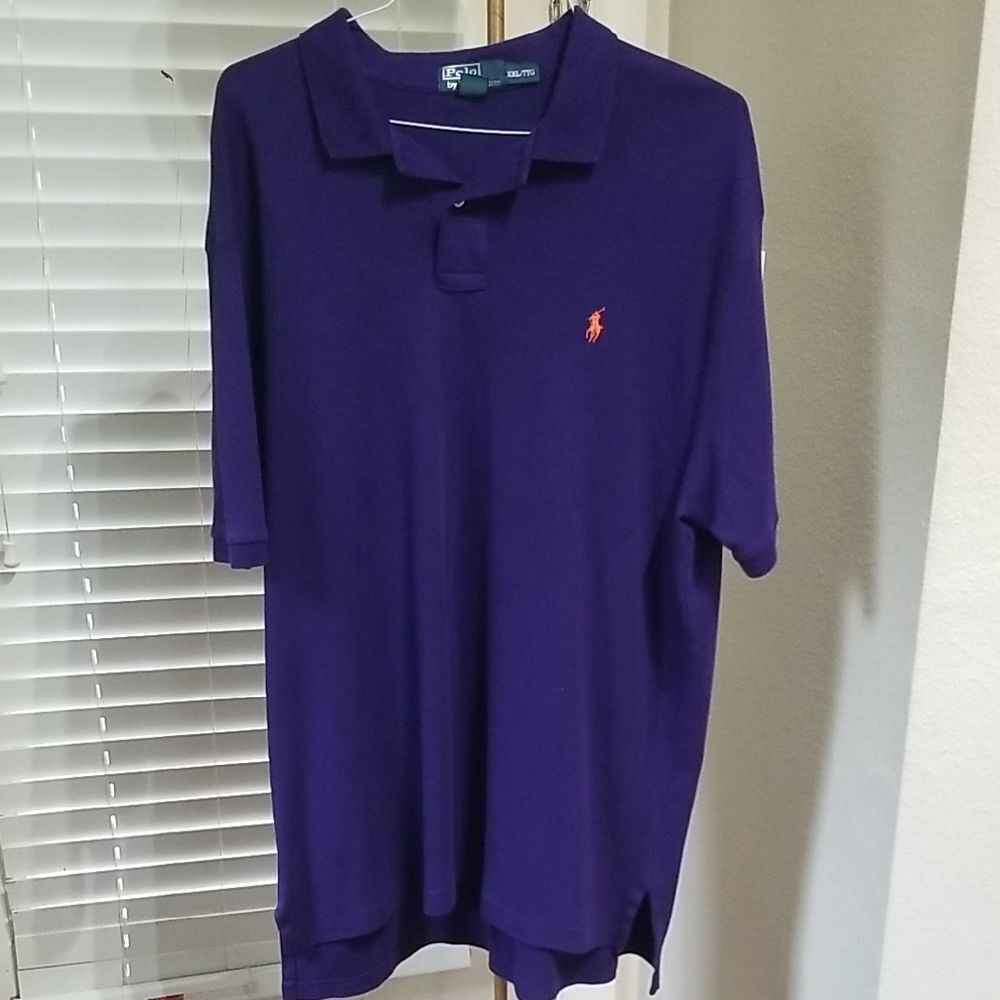 Polo by Ralph Lauren Vintage Short Sleeve Violet Polo Shirt Logo Casual Size XXL